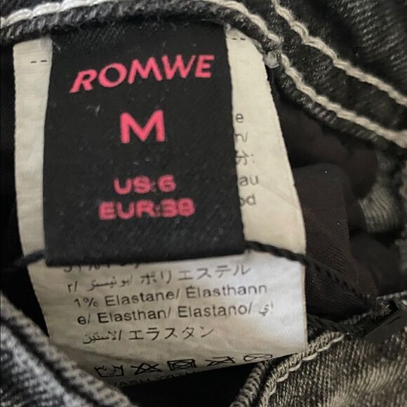 ROMWE Women's Gray Bootcut Jeans - Picture 2 of 4